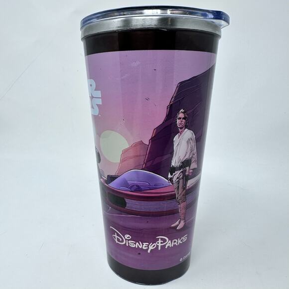 Disney Parks Star Wars Exclusive Travel Mug Luke Skywalker C-3PO R2-D2 Tatooine - Picture 6 of 10